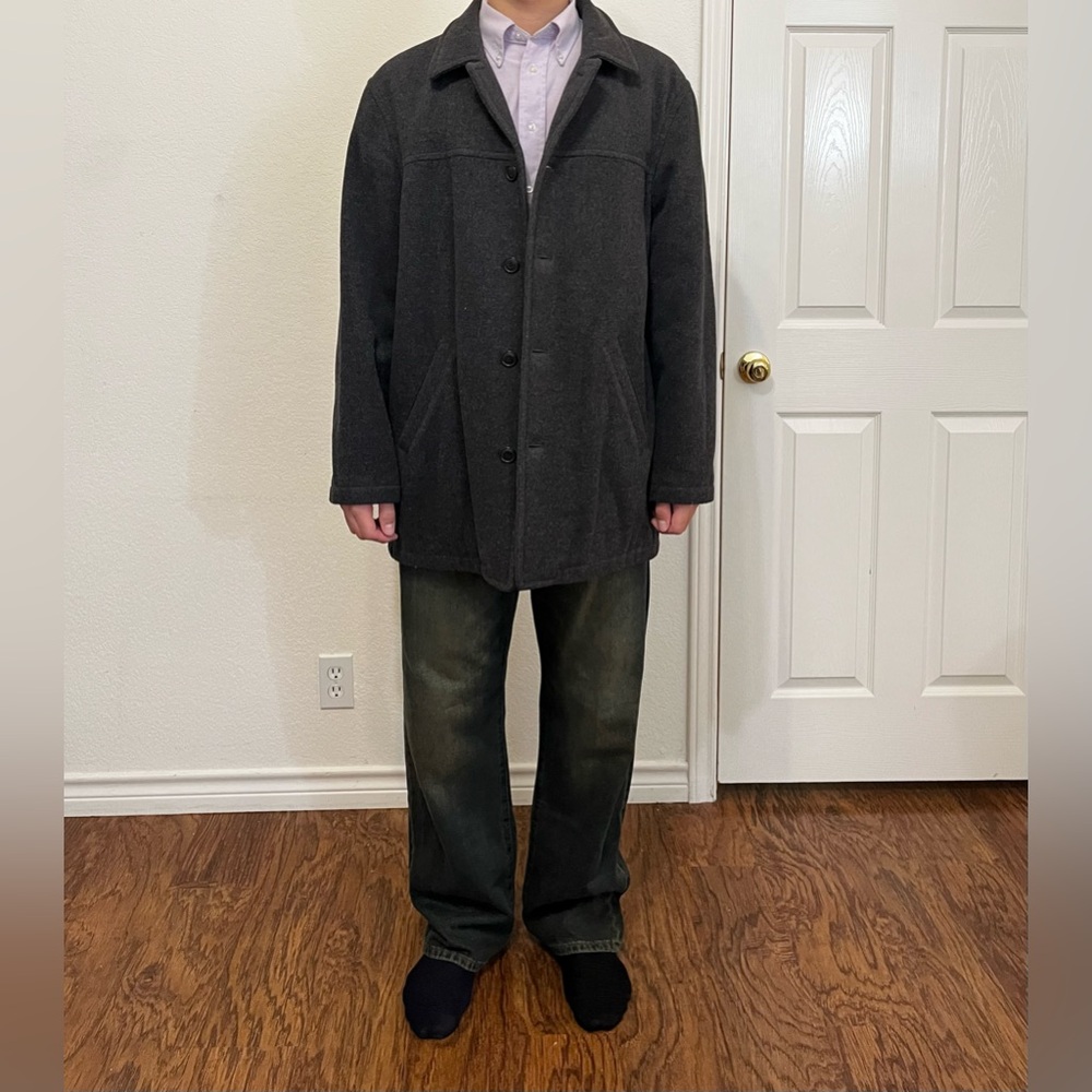 J. Crew Black Wool Coat Size M (Men’s)